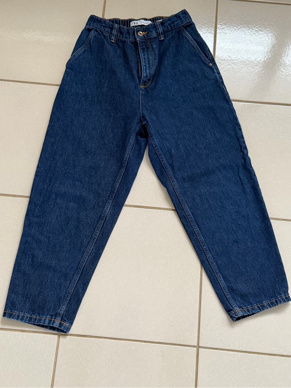 zara barrel jeans 7223/028/407/34 sz 2